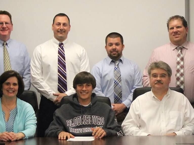 Alex Prislupsky signs for Bloomsburg University