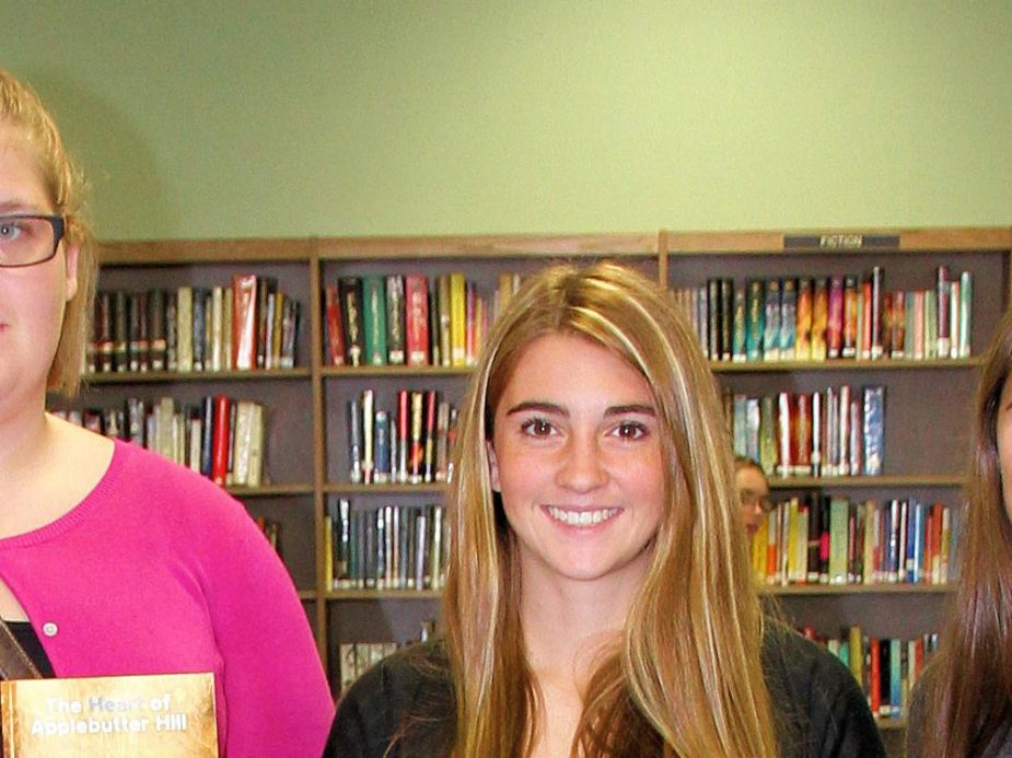 Author Donna Hill with students