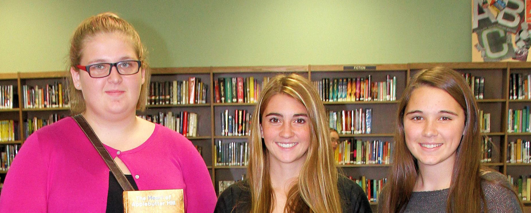 Author Donna Hill with students