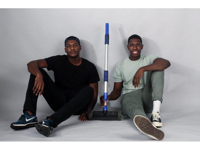 Kendall and Dimitri with The Uni-Glider prototype