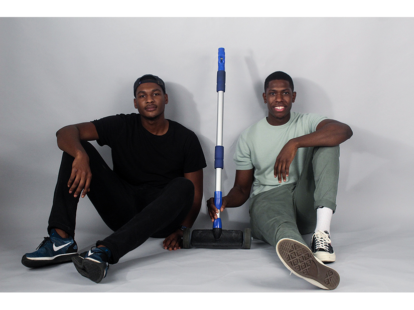 Kendall and Dimitri with The Uni-Glider prototype