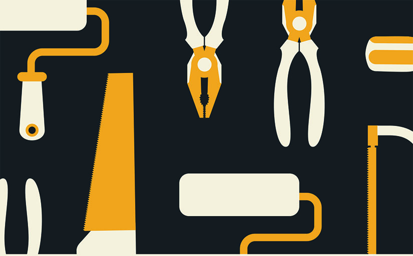 Dark Slate Gray Tools Handyman Flyer